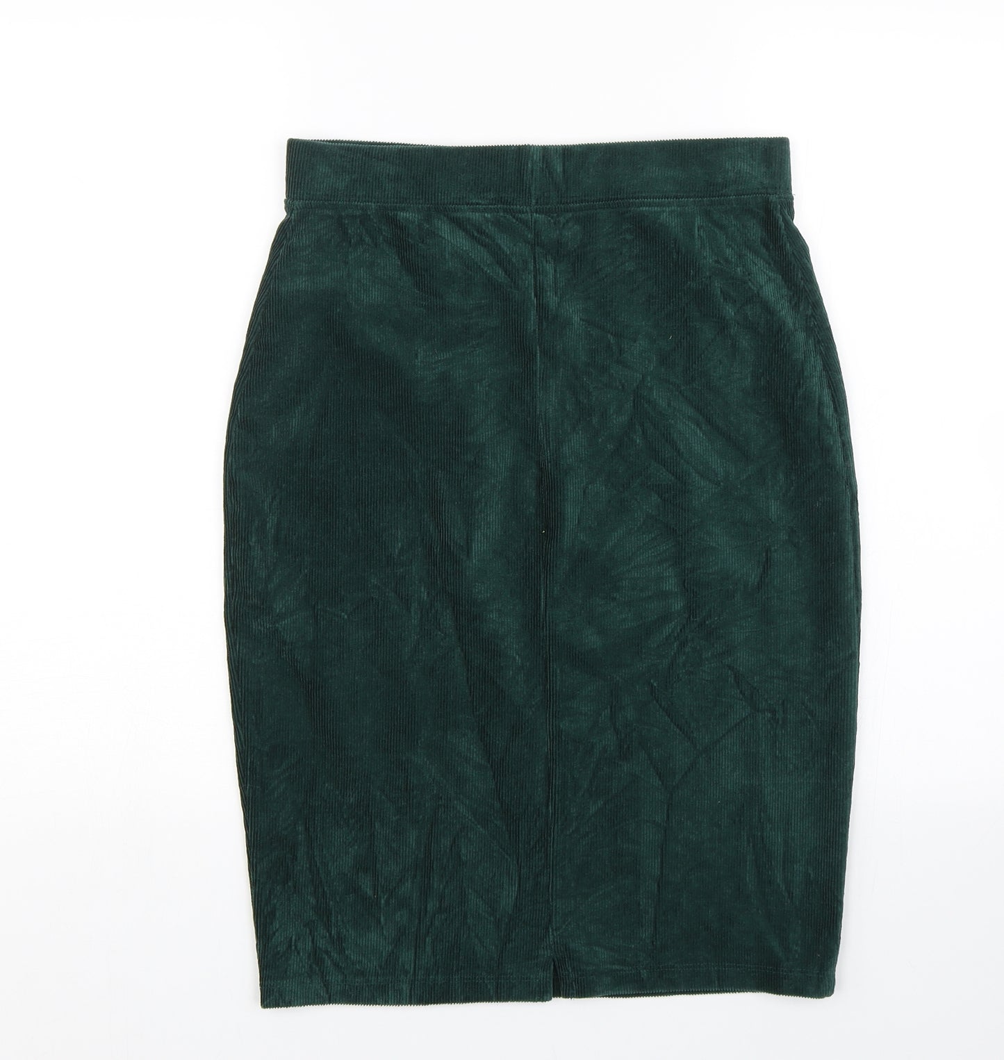 TU Womens Green Striped Corduroy Straight & Pencil Skirt Size 10