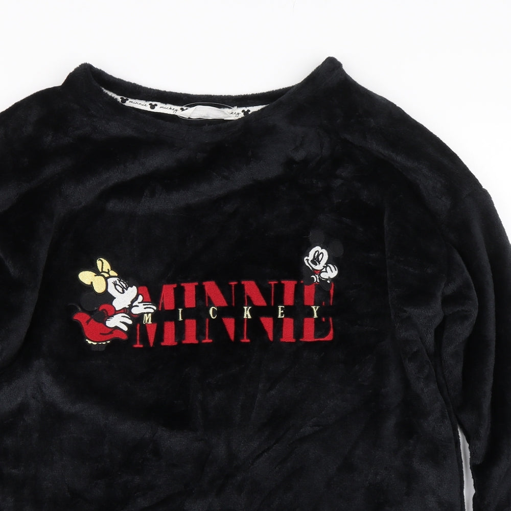 M&S Womens Black   Top Pyjama Top Size 14  - Disney