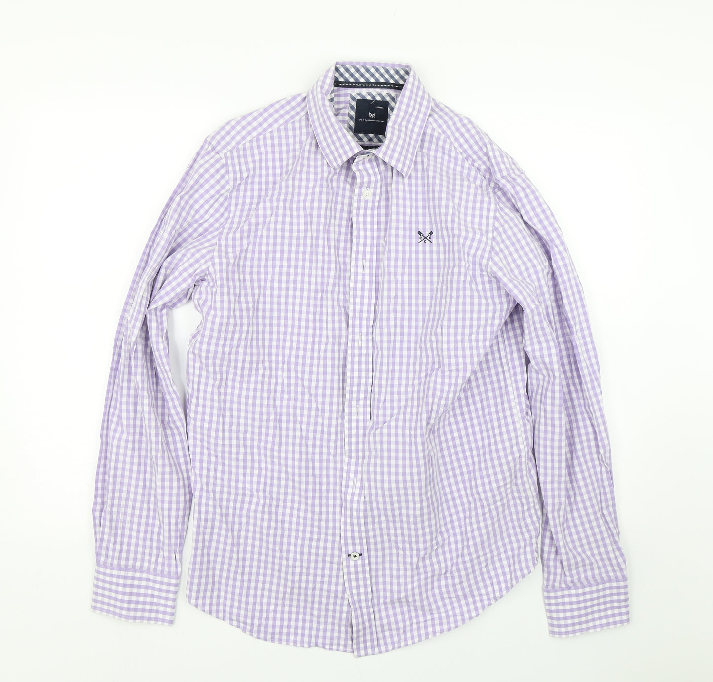Crew Clothing Mens Purple Check   Dress Shirt Size M