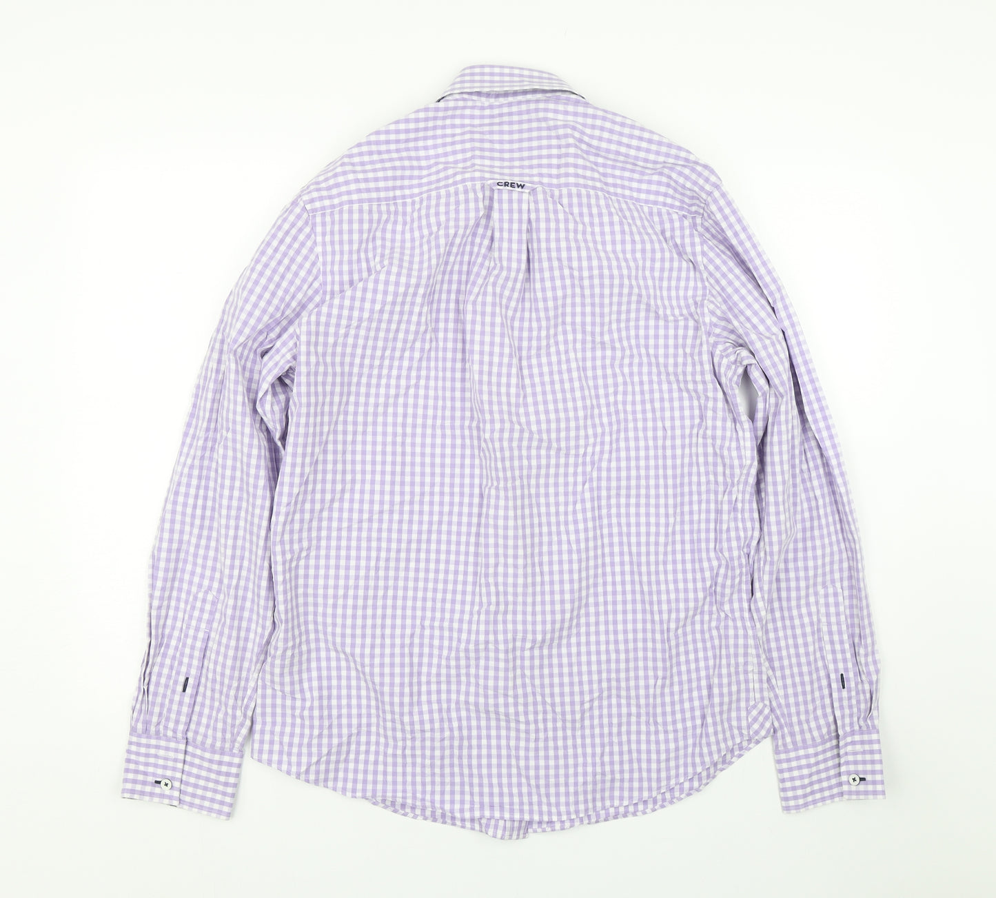 Crew Clothing Mens Purple Check   Dress Shirt Size M