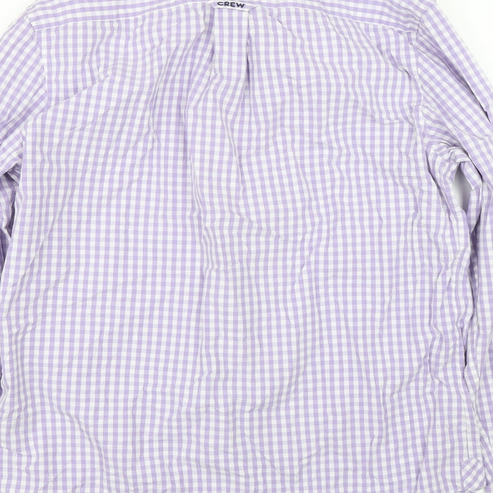 Crew Clothing Mens Purple Check   Dress Shirt Size M