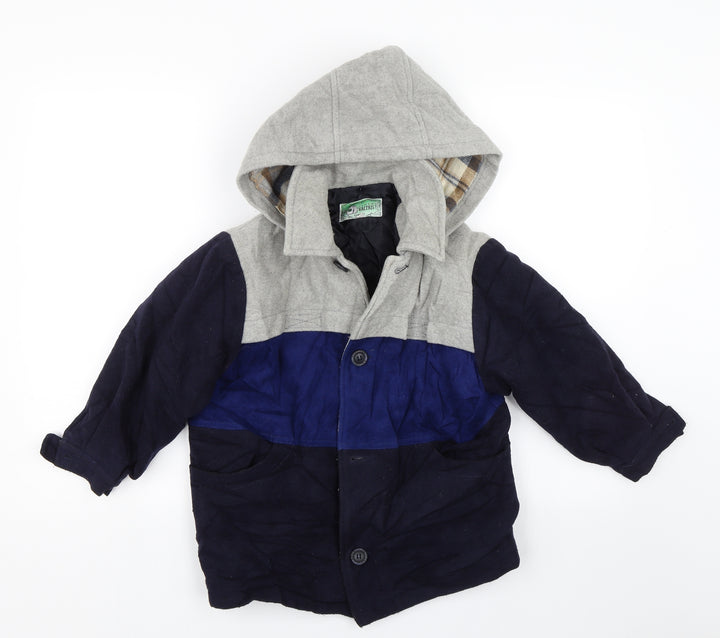 Linea Boys Grey Trench Coat Coat Size 7-8 Years