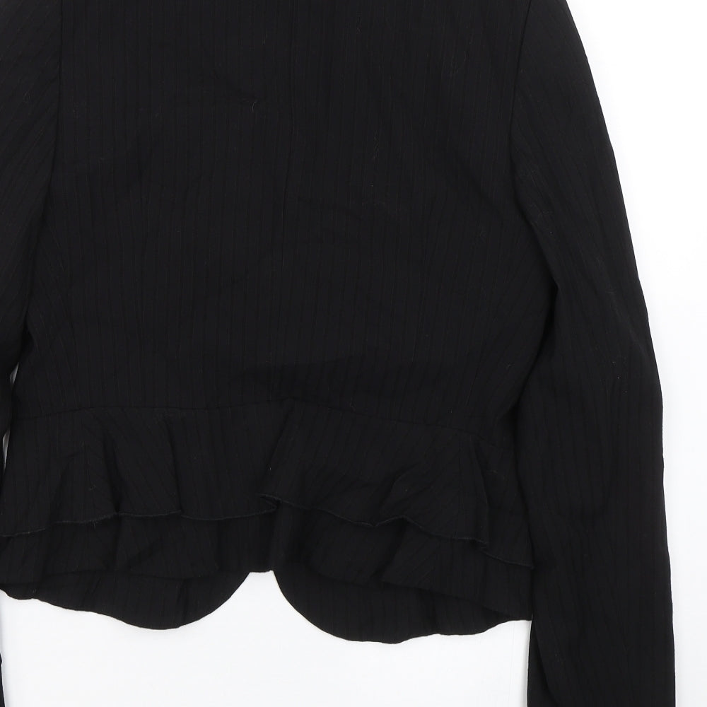 Rebecca Taylor Womens Black Striped  Shorts Suit Suit Size 8