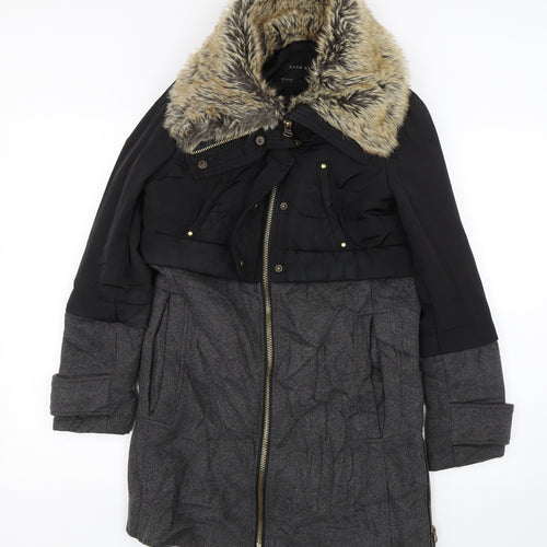 Zara Womens Grey   Overcoat Coat Size S