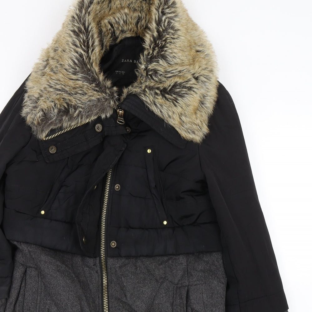 Zara Womens Grey   Overcoat Coat Size S