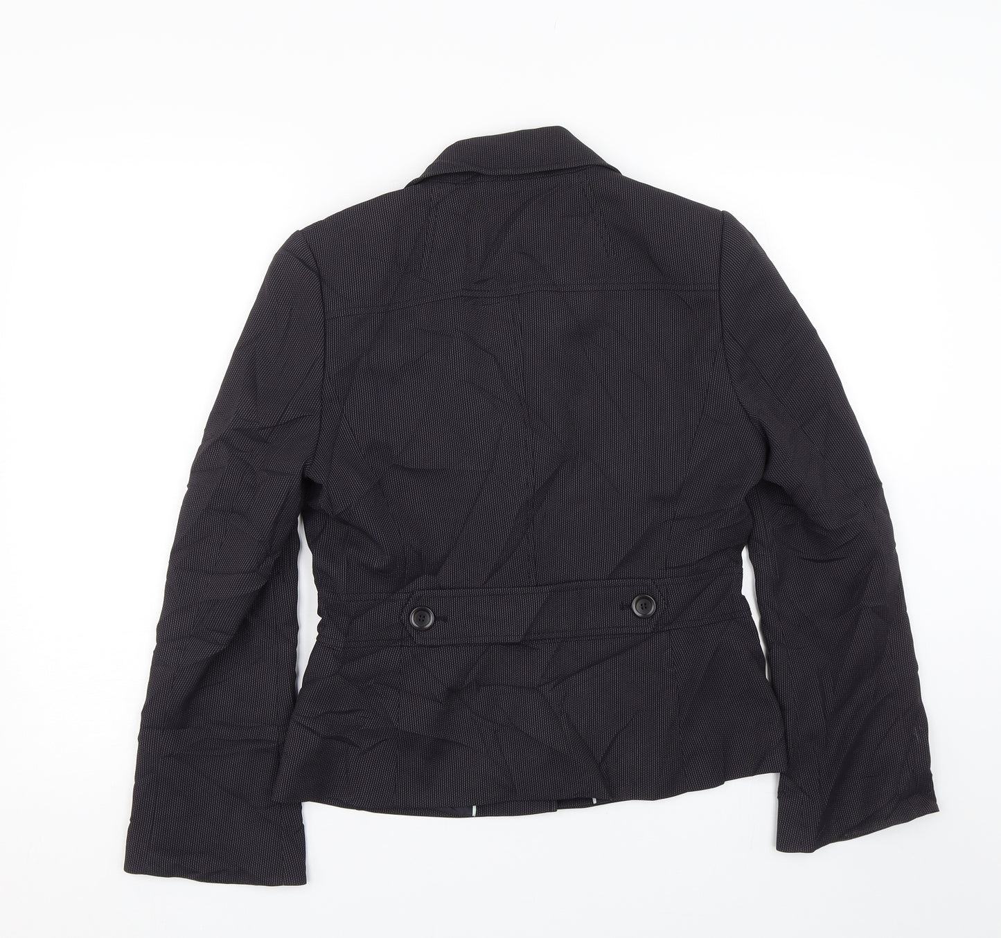 Planet Womens Black Striped  Jacket Suit Jacket Size 10