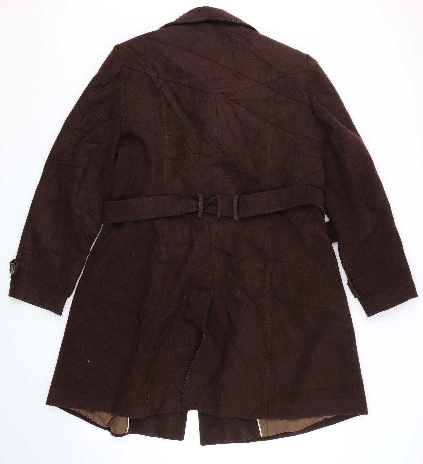 John Rocha Womens Brown   Overcoat Coat Size 18