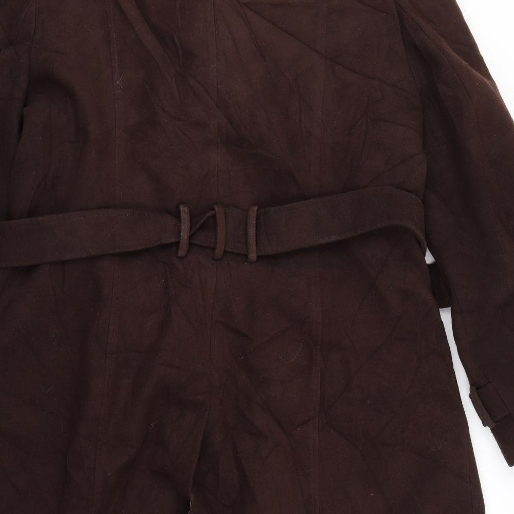 John Rocha Womens Brown   Overcoat Coat Size 18