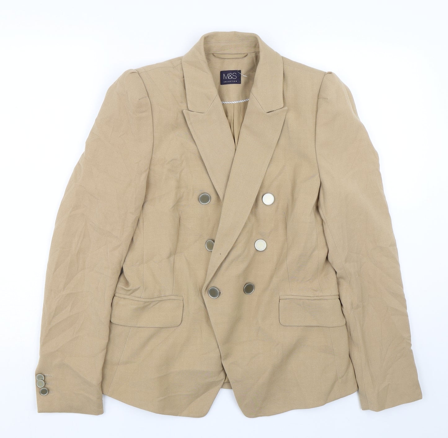 M&S Womens Brown   Jacket Suit Size 10