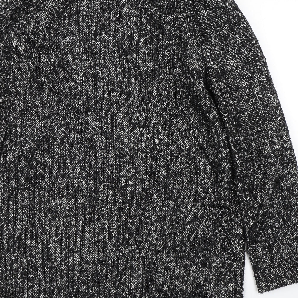 M&S Womens Black   Overcoat Coat Size 8