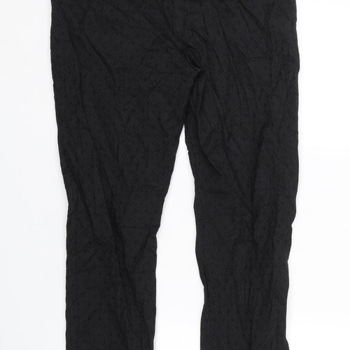 Jobis Womens Black Argyle/Diamond  Trousers  Size 12 L27 in