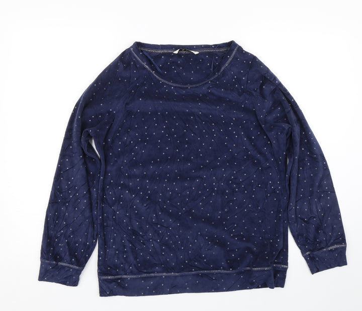 TU Womens Blue Polka Dot Top Pyjama Top Size 12