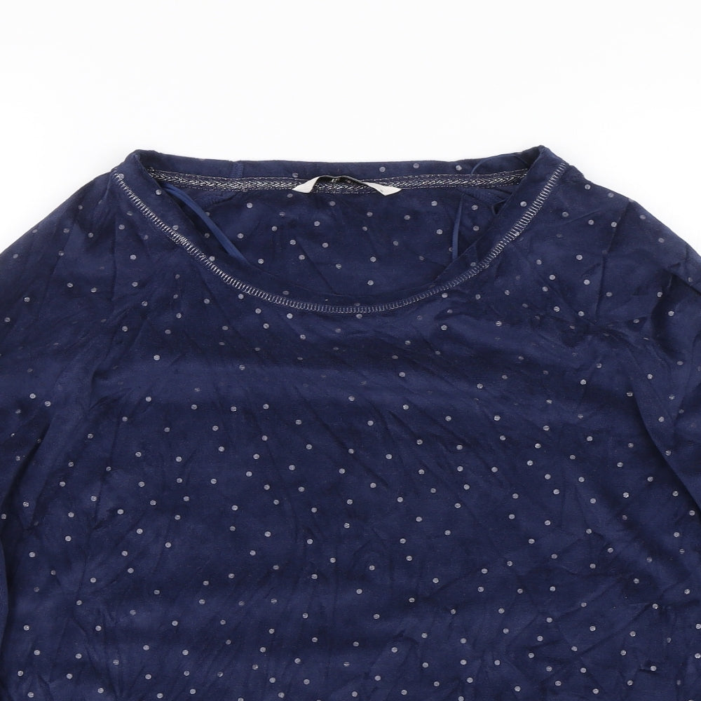 TU Womens Blue Polka Dot  Top Pyjama Top Size 12
