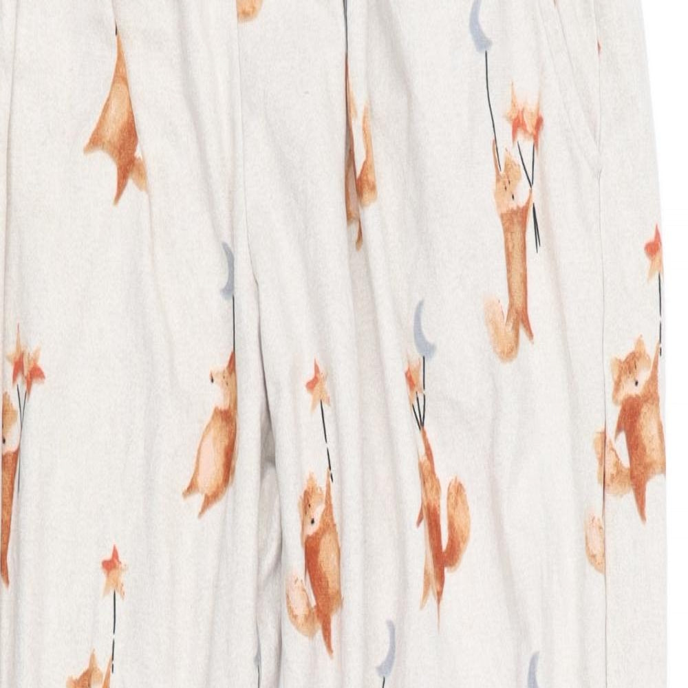 NEXT Womens Beige Animal Print   Lounge Pants Size 12  - Fox