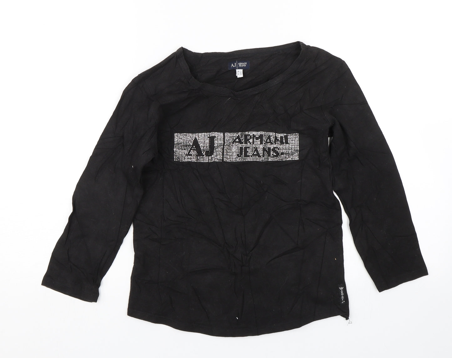 Armarni Jeans Womens Black   Basic T-Shirt Size 8