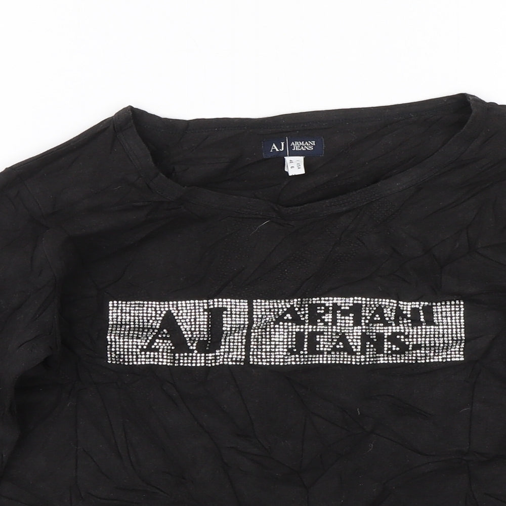 Armarni Jeans Womens Black   Basic T-Shirt Size 8