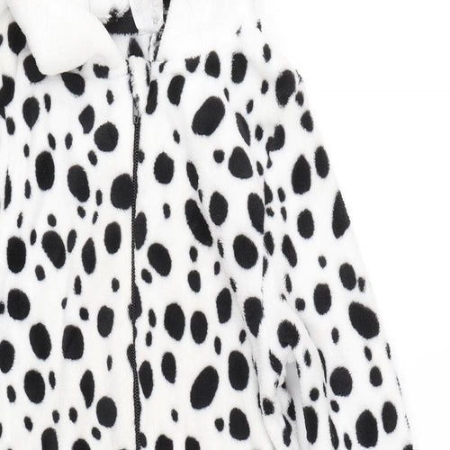Animal Crazy Girls White Spotted   Bodysuit Size 5-6 Years  - Dalmation