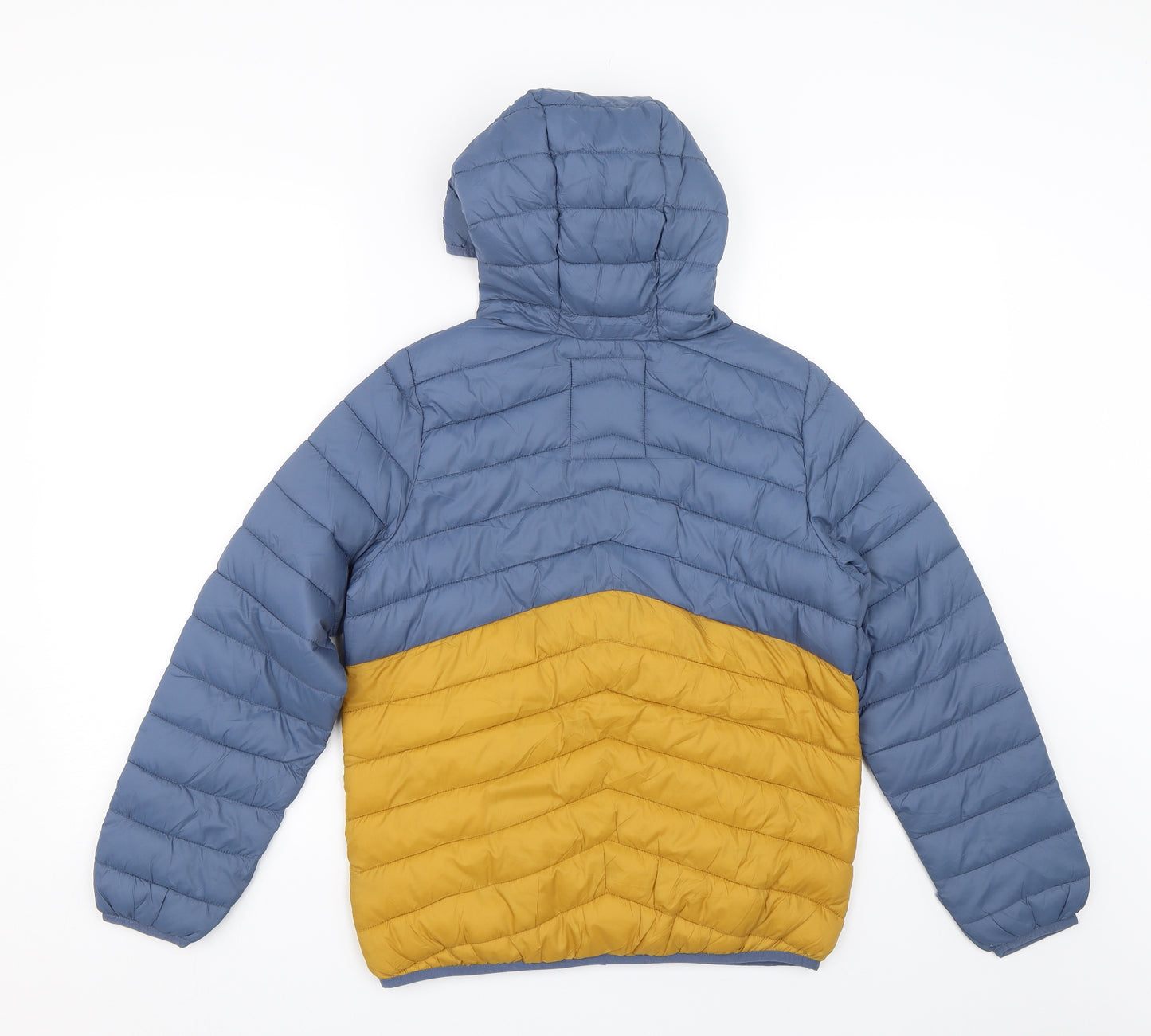M&S Boys Blue Striped  Puffer Jacket Coat Size 11-12 Years