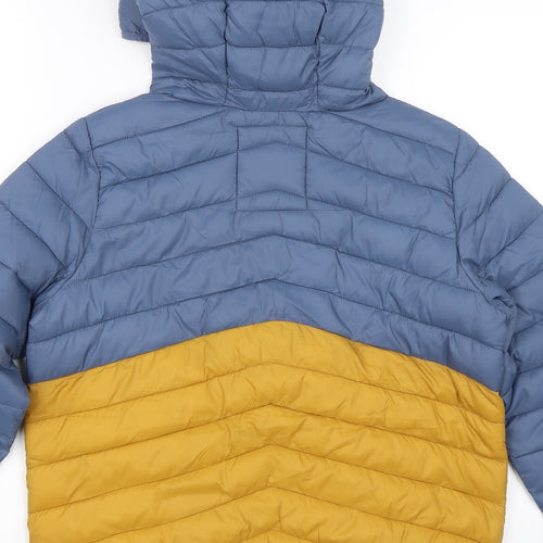 M&S Boys Blue Striped  Puffer Jacket Coat Size 11-12 Years