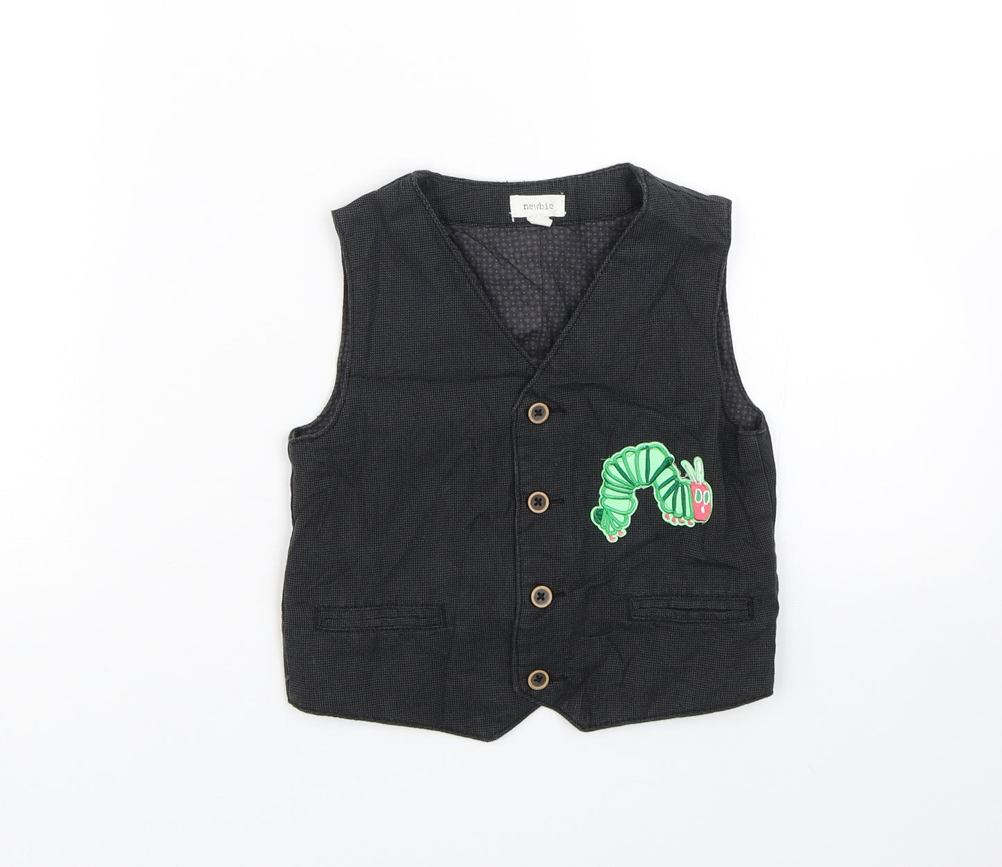 Newbie Boys Grey   Jacket Waistcoat Size 4-5 Years  - Hungry Caterpillar
