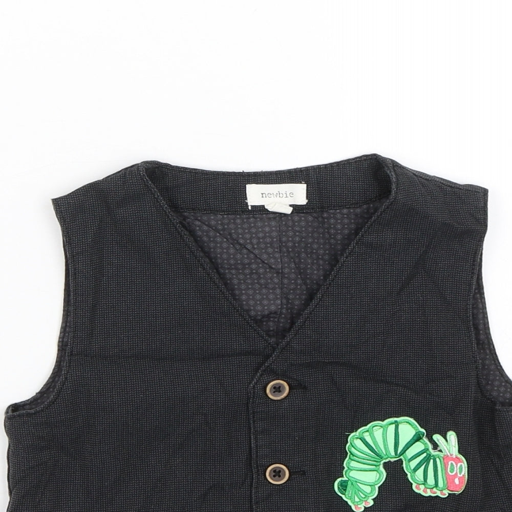 Newbie Boys Grey   Jacket Waistcoat Size 4-5 Years  - Hungry Caterpillar