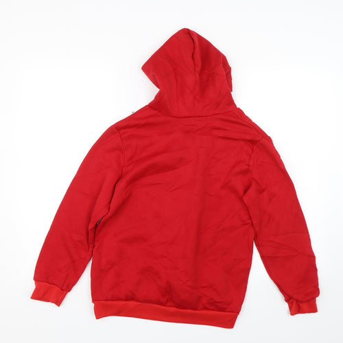 Preworn Boys Red   Pullover Hoodie Size 9-10 Years