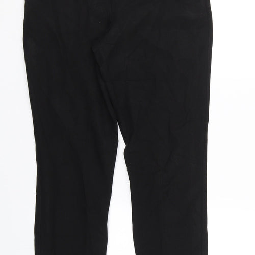 Peacocks Womens Black   Trousers  Size 8 L26 in