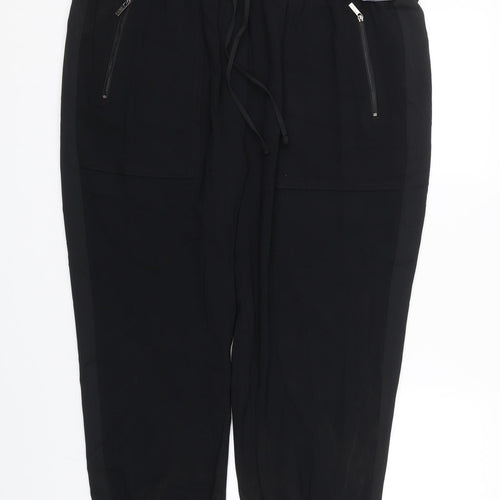 M&S Womens Black   Sweatpants Trousers Size 20 L23.5 in