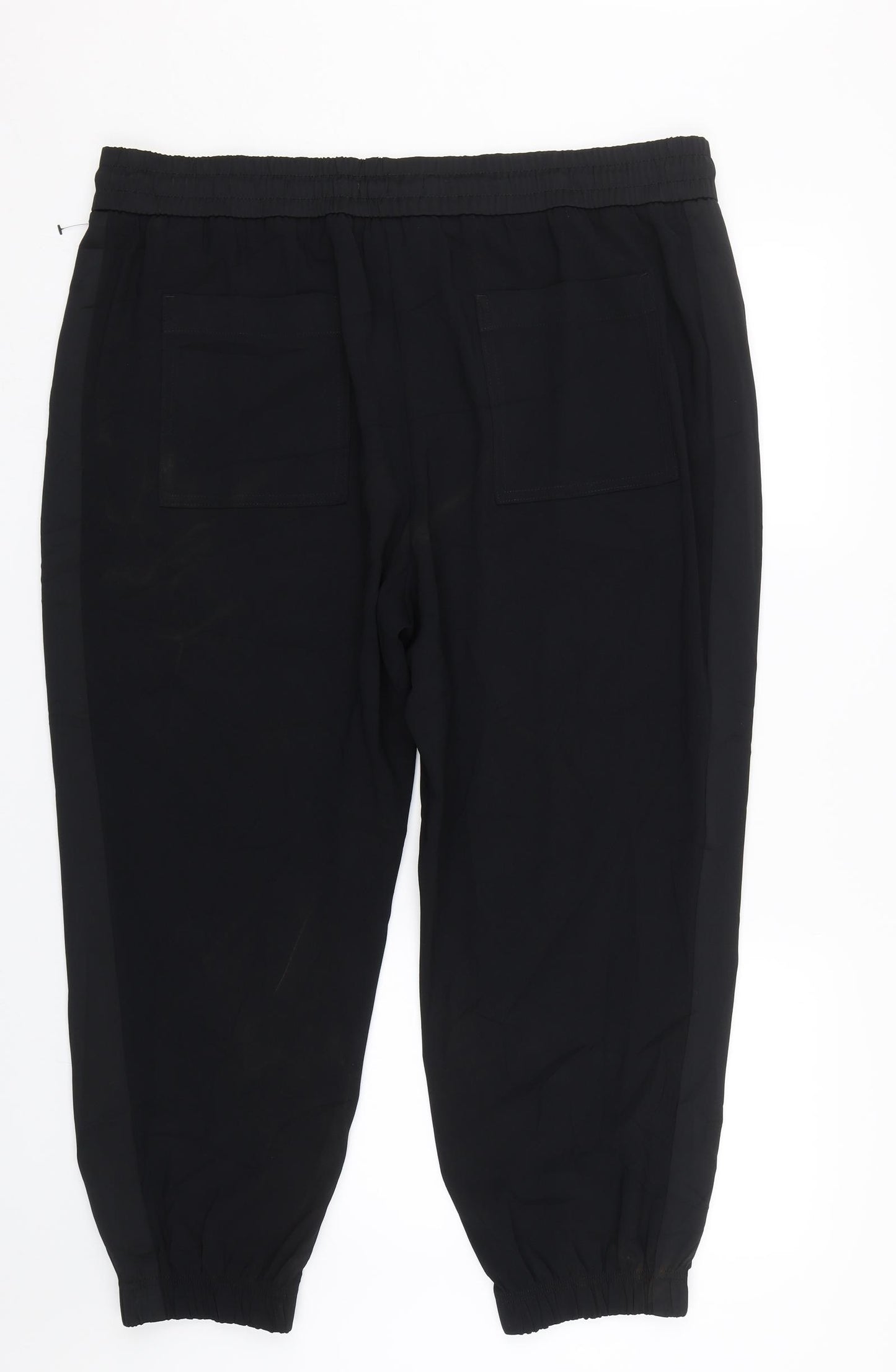M&S Womens Black   Sweatpants Trousers Size 20 L23.5 in
