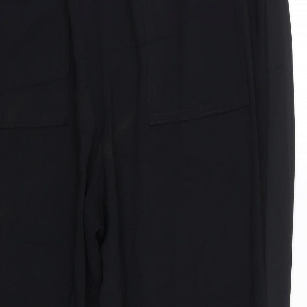 M&S Womens Black   Sweatpants Trousers Size 20 L23.5 in