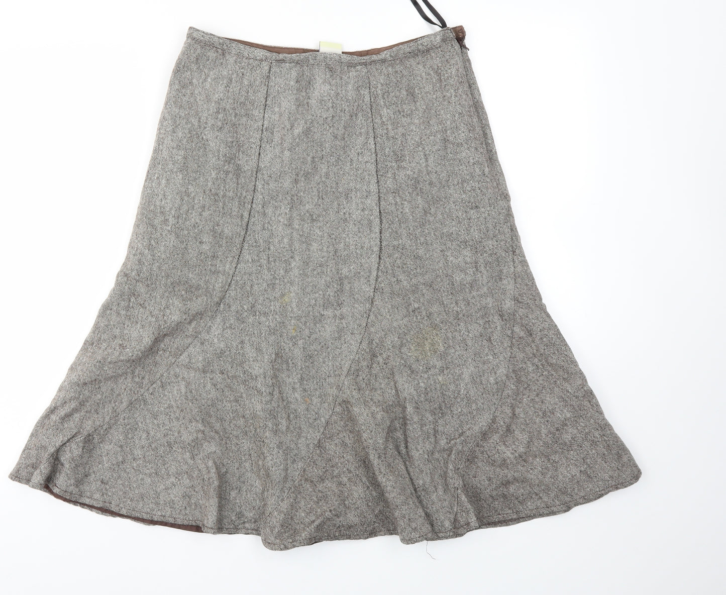 Cotton Traders Womens Grey   Flare Skirt Size 12