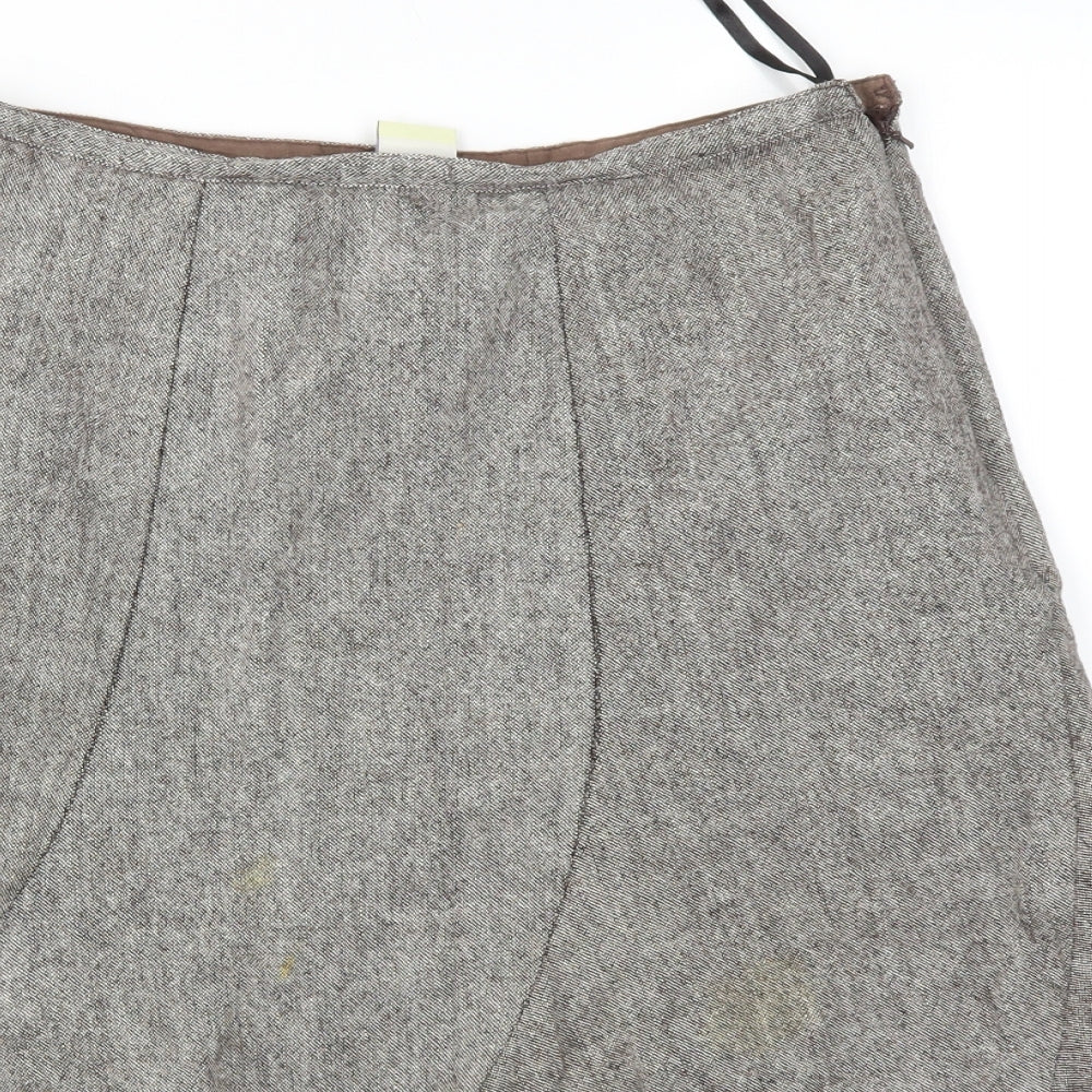 Cotton Traders Womens Grey   Flare Skirt Size 12
