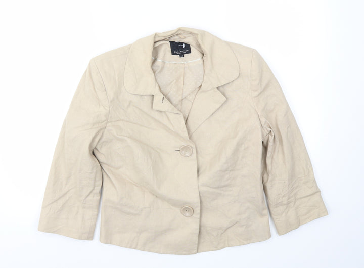 Debenhams Womens Beige Jacket Blazer Size 12
