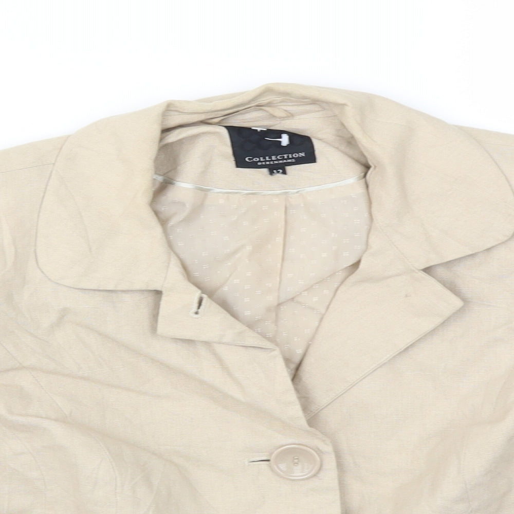 Debenhams Womens Beige   Jacket Blazer Size 12