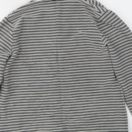 M&S Womens Blue Striped  Jacket Blazer Size 10