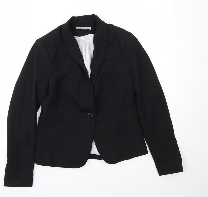 H&M Womens Black Jacket Blazer Size 8