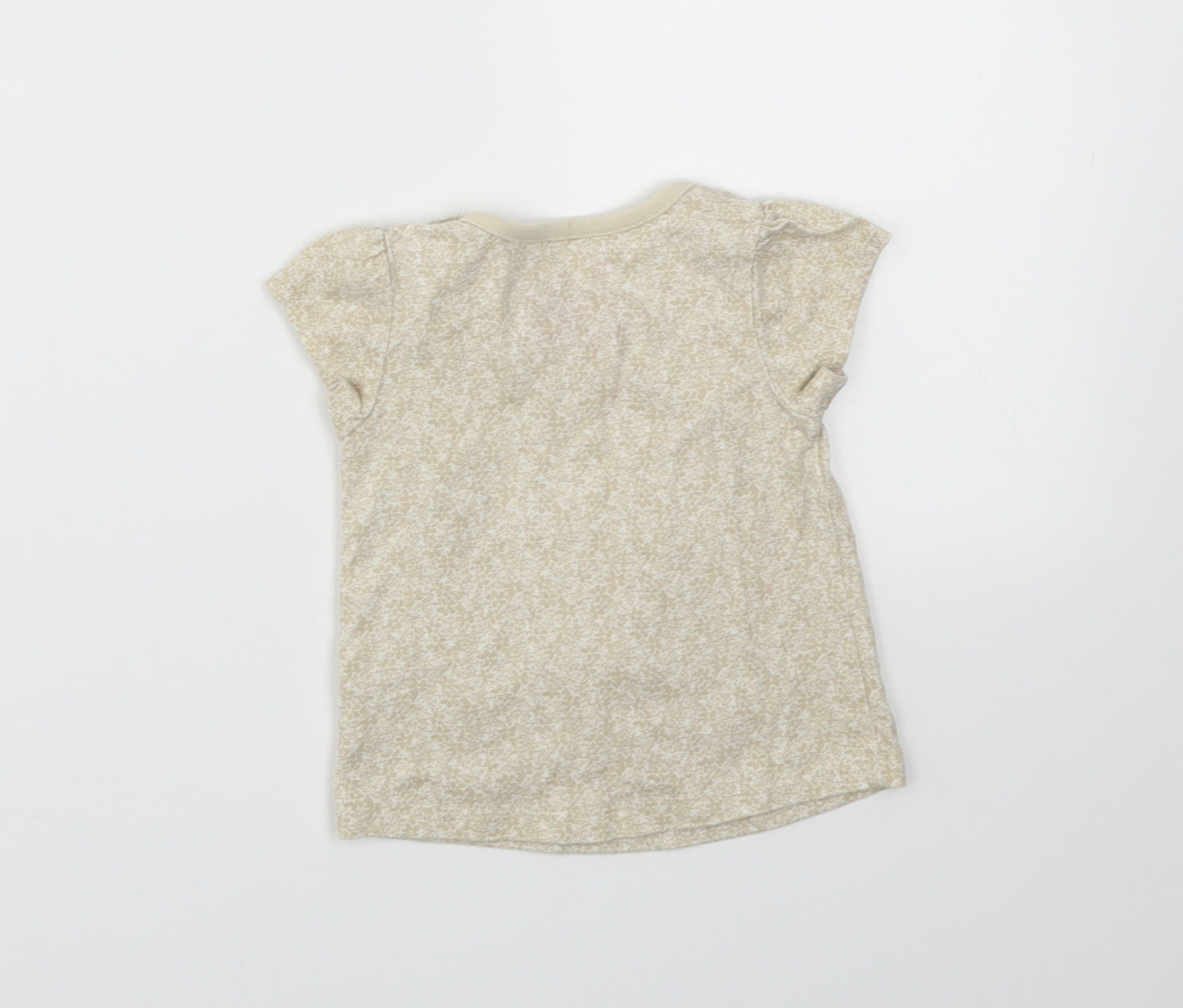 TU Girls Beige   Basic T-Shirt Size 0-3 Months