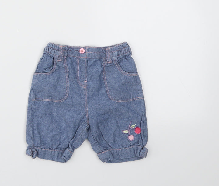 TU Girls Blue   Capri Jeans Size 3-6 Months
