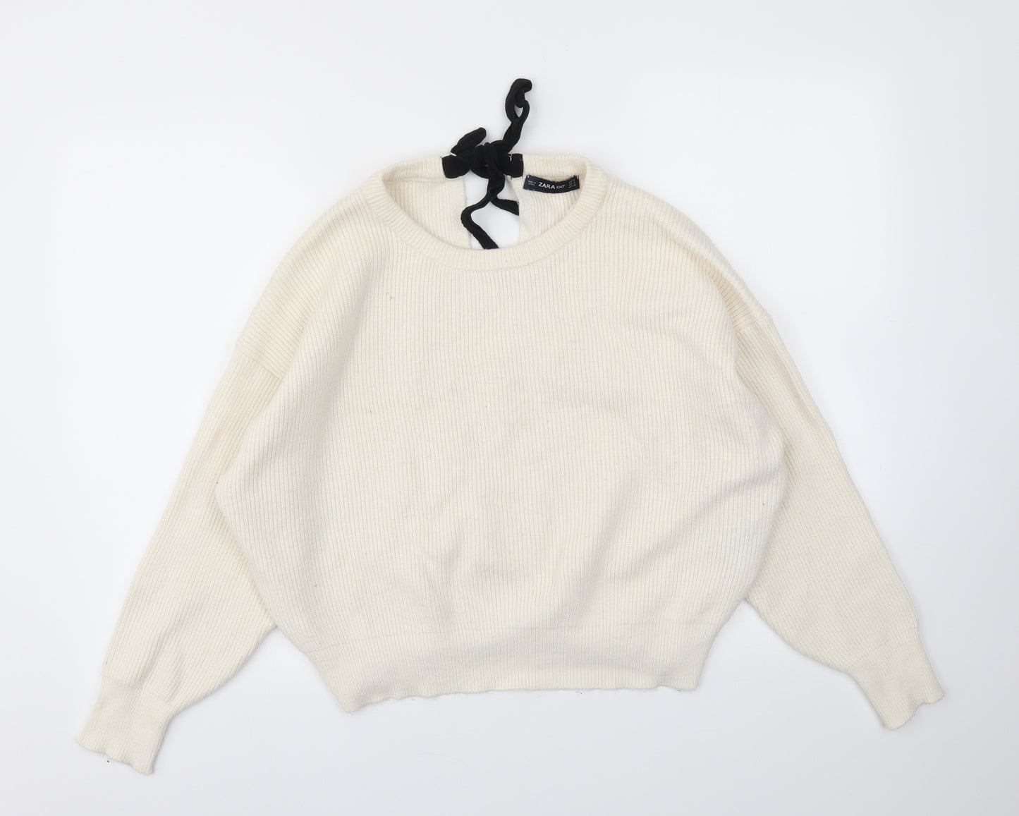 Zara Womens Ivory   Pullover Jumper Size S