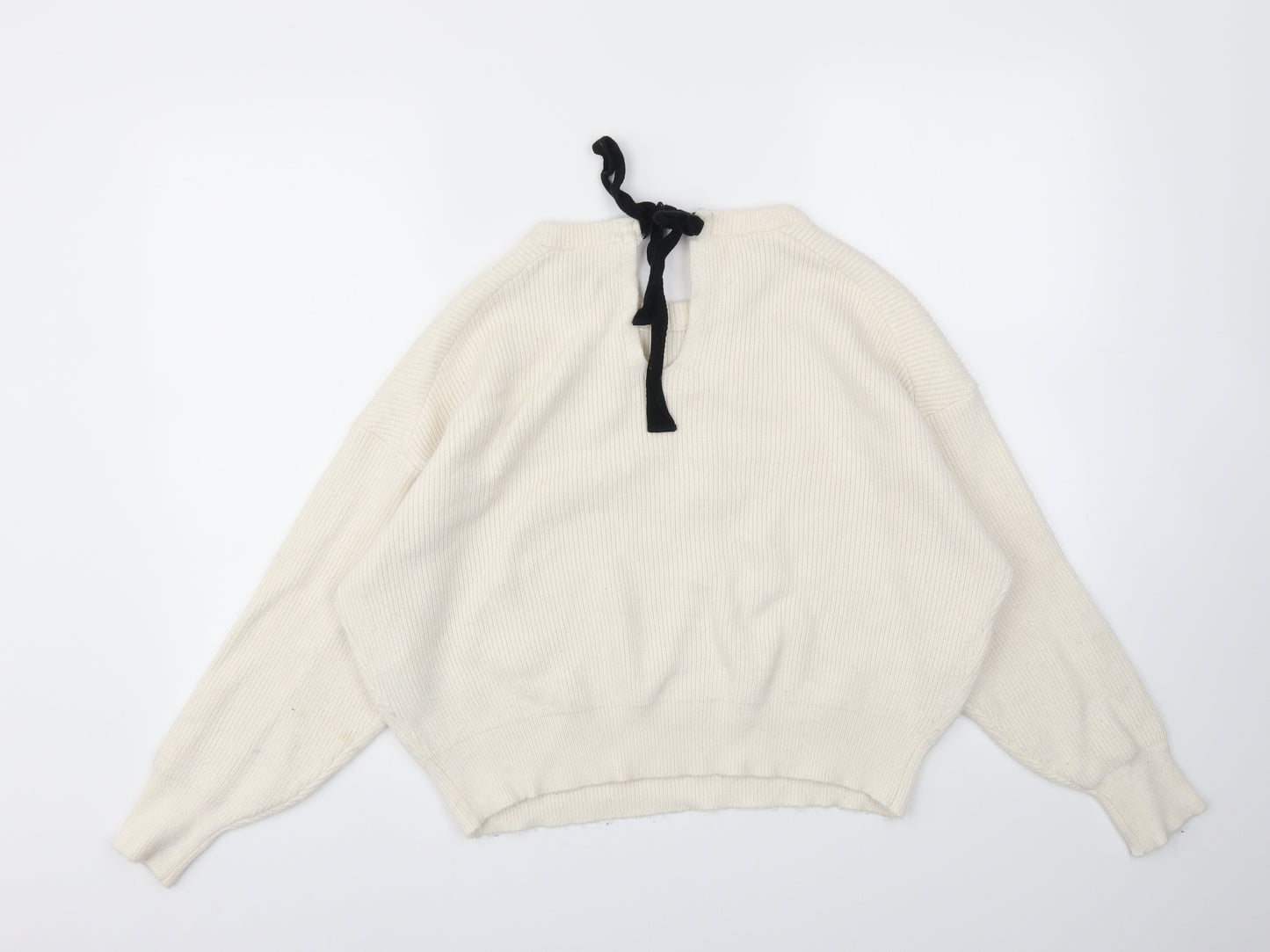 Zara Womens Ivory   Pullover Jumper Size S