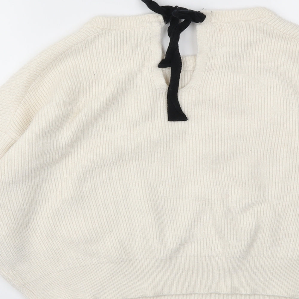 Zara Womens Ivory   Pullover Jumper Size S