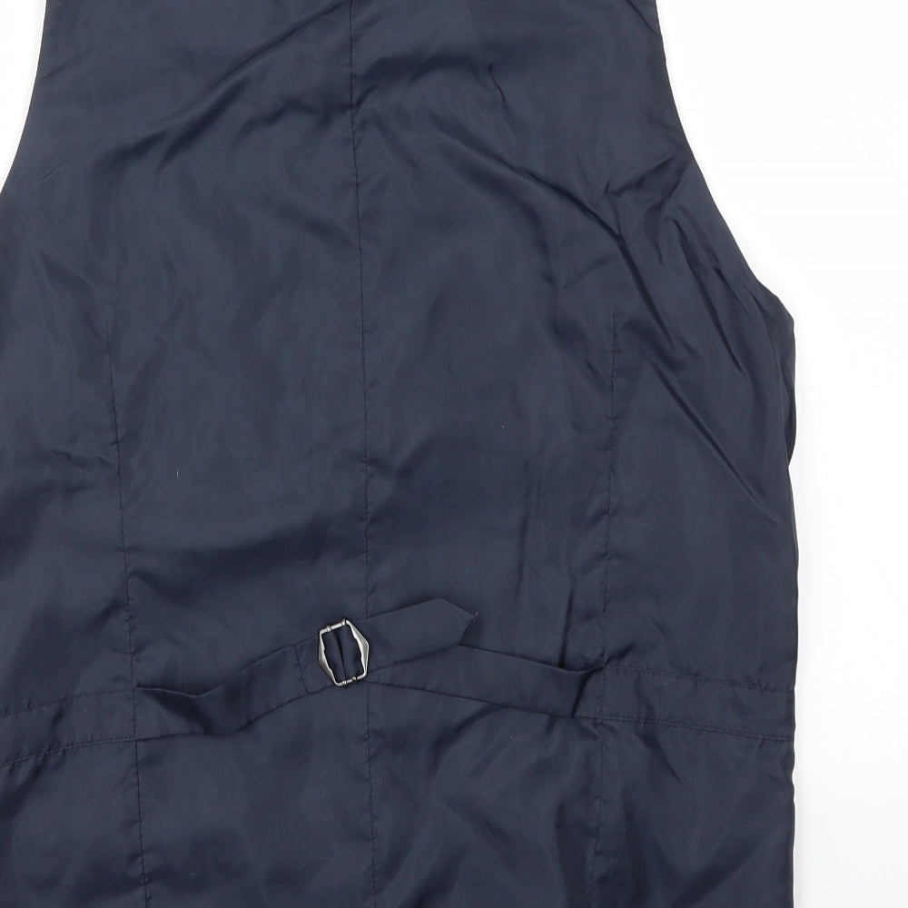 M&S Mens Blue   Jacket Suit Waistcoat Size M