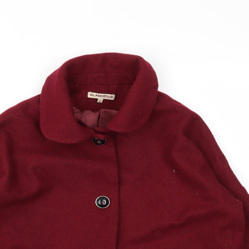 Glamorous Womens Red   Jacket Coat Size 10