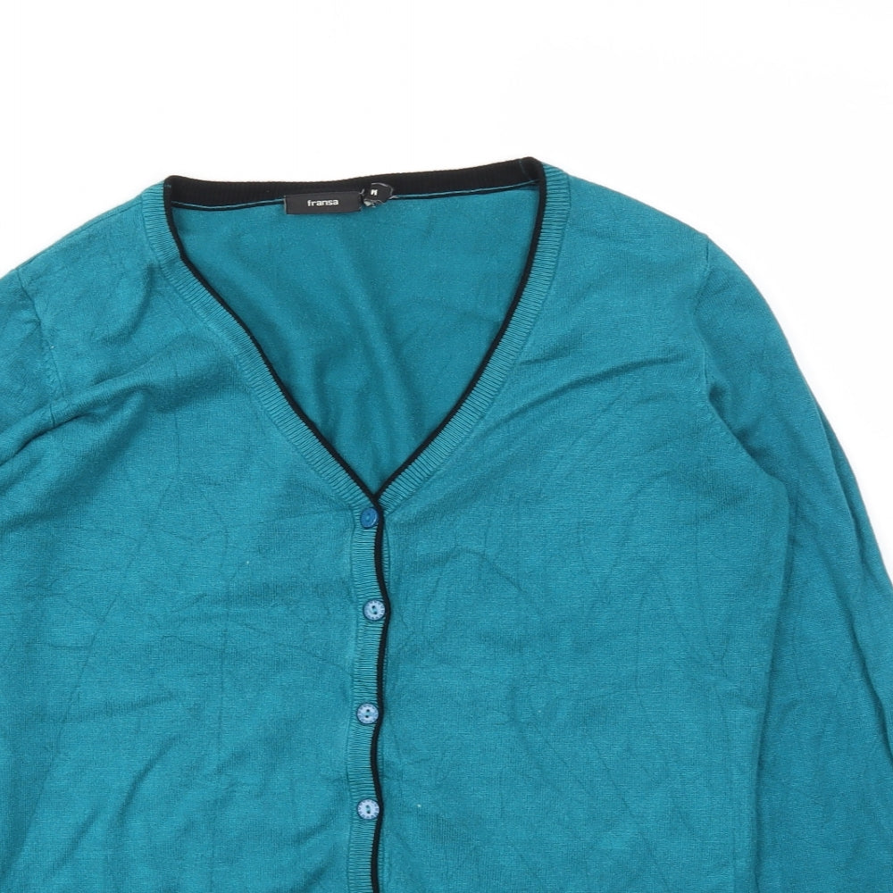 Fransa Womens Black   Cardigan Jumper Size M