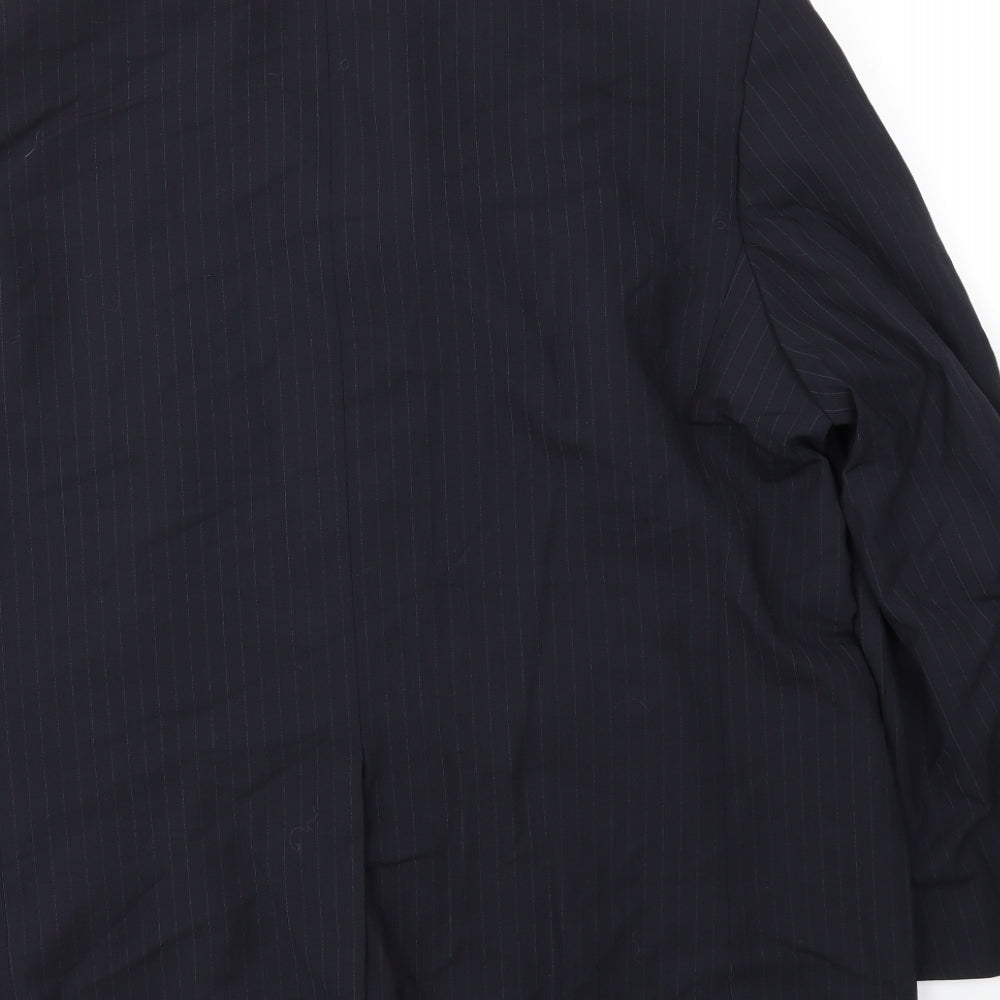 Preworn Mens Blue Striped  Jacket Blazer Size 48