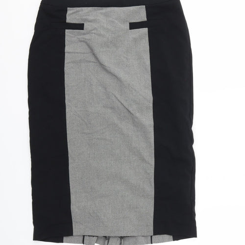 M&S Womens Black   A-Line Skirt Size 10