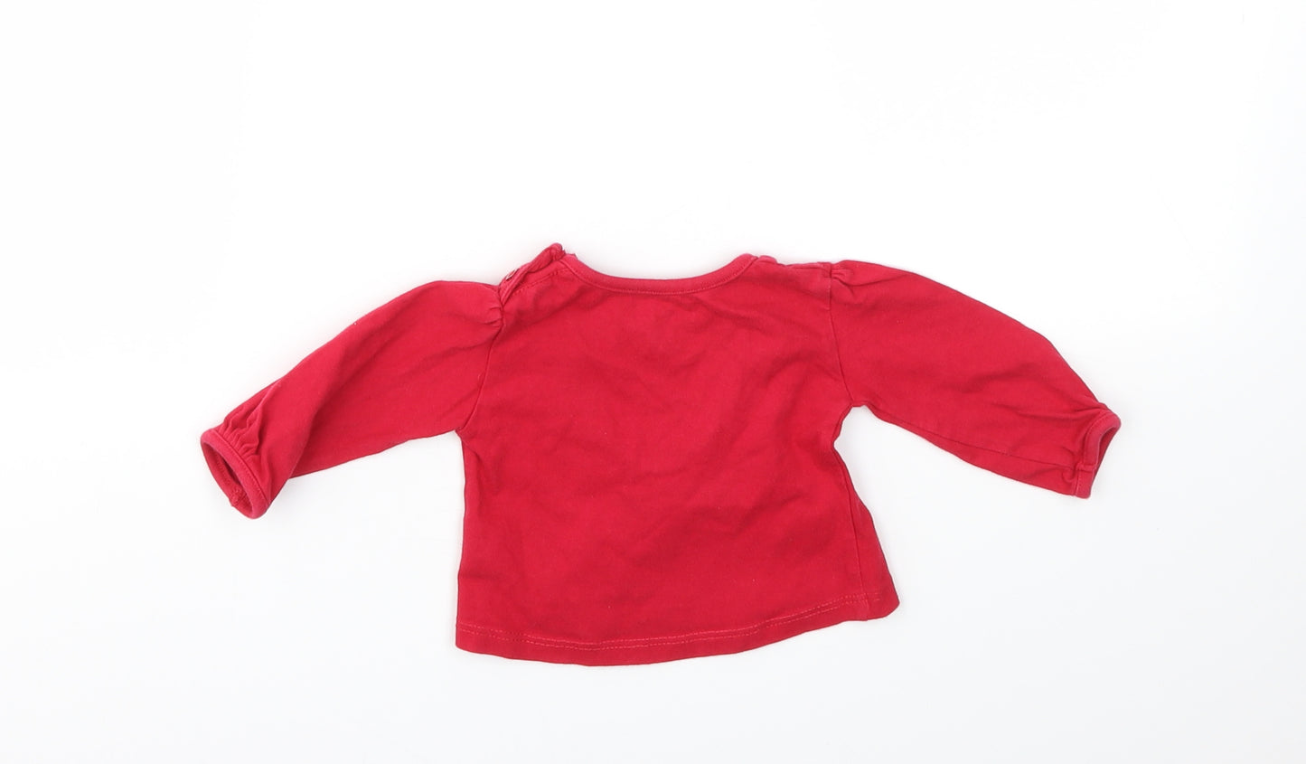 Earlydays Girls Red   Basic T-Shirt Size 0-3 Months