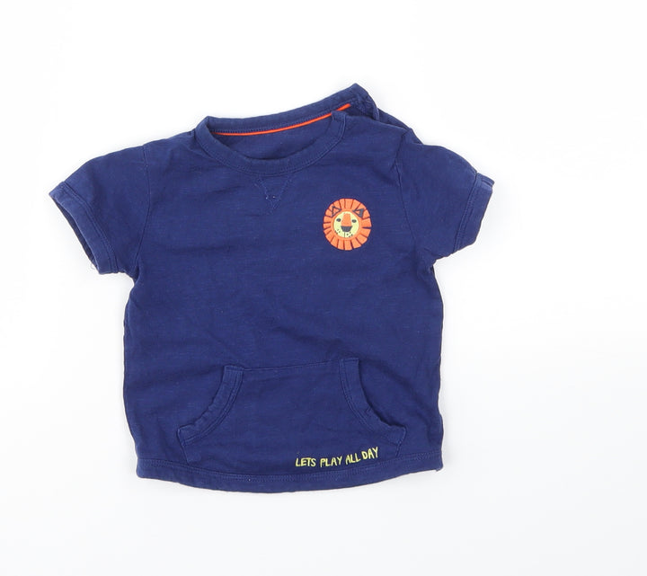 Mini Club Baby Blue   Basic T-Shirt Size 6-9 Months