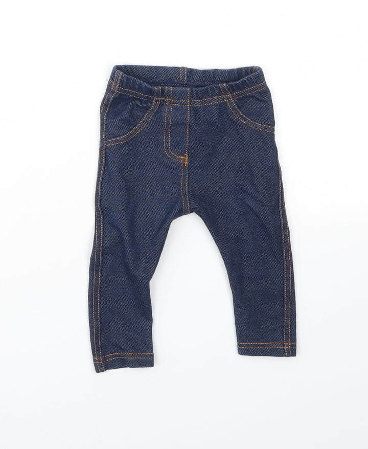 M Girls Blue Capri Jeans Size 3-6 Months