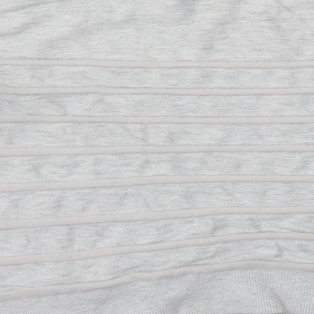 Oliver Bonas Womens Grey Striped  Pullover Jumper Size 10